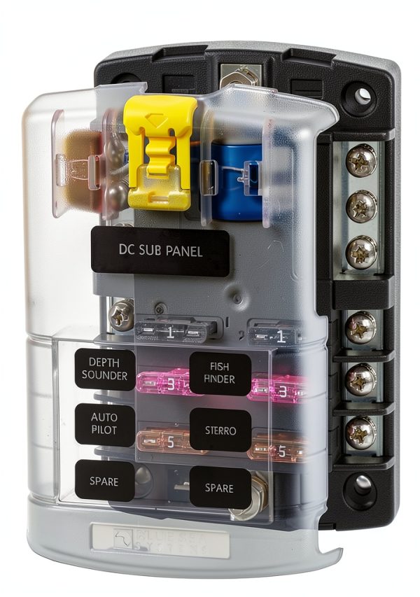 Blue Sea 5025 Trailer Camper Fuse Block System 6‑Circuit Plastic Mount-0