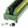 DIN Rail Mount 20 Position Screw Terminal Block Distribution Module with 10 Channel Fuses-4