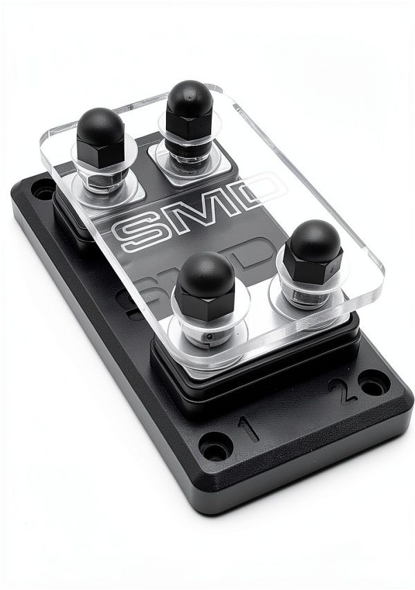 SMD FB-2 Double Fuse Block - Aluminum Busbar with Acrylic Cover-1